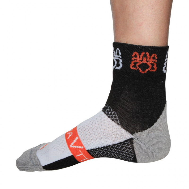 Chaussette (Socquette) VTT mi haute carbone noire